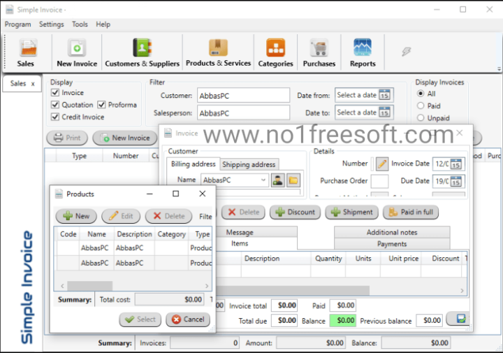 SimpleSoft Simple Invoice 3 Full Version Download