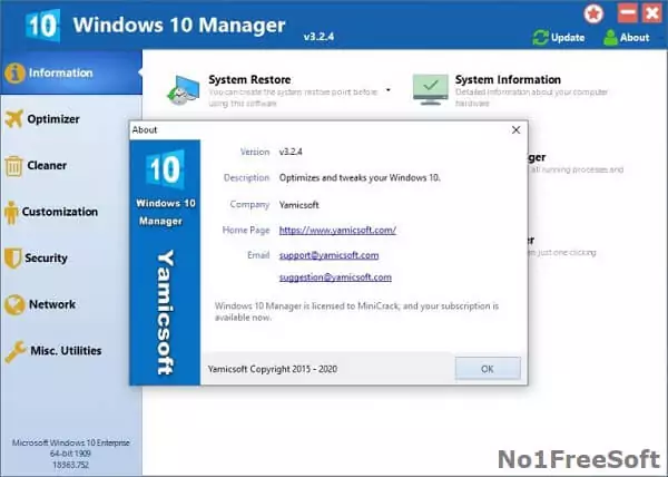 Yamicsoft Windows 10 Manager 3 One Click Download