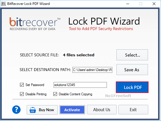 BitRecover Lock PDF Wizard 2 Full Version Download