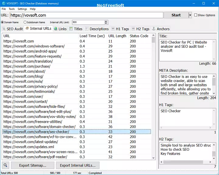 VovSoft SEO Checker 6 Free Download