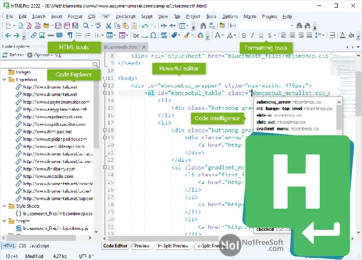 Blumentals HTMLPad 17 Free Download