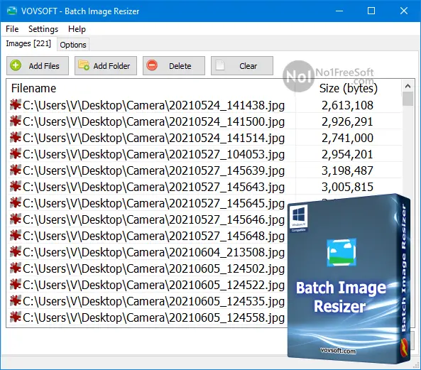 Vovsoft Batch Image Resizer Free Download
