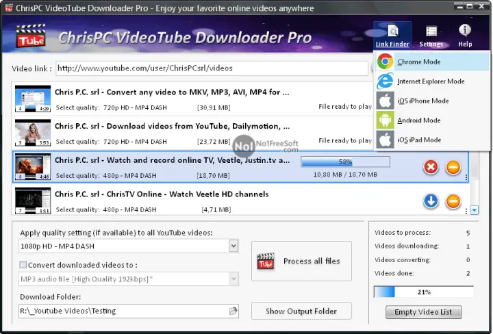 ChrisPC VideoTube Downloader Free Download